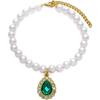 Pet Cat Necklace Pearl Pet Collar Rhinestones Accessories Small Pet Dog Cat Collar