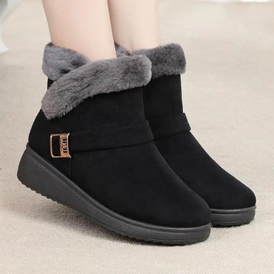 Módní Zimní Teplé Dámské Boty Hrubá Kožešina Sněhule pro Ženy Plyšové Boty Retro Dámské Kotníkové Boty Máma Ležérní Boty Velikost 43 Botas Femme