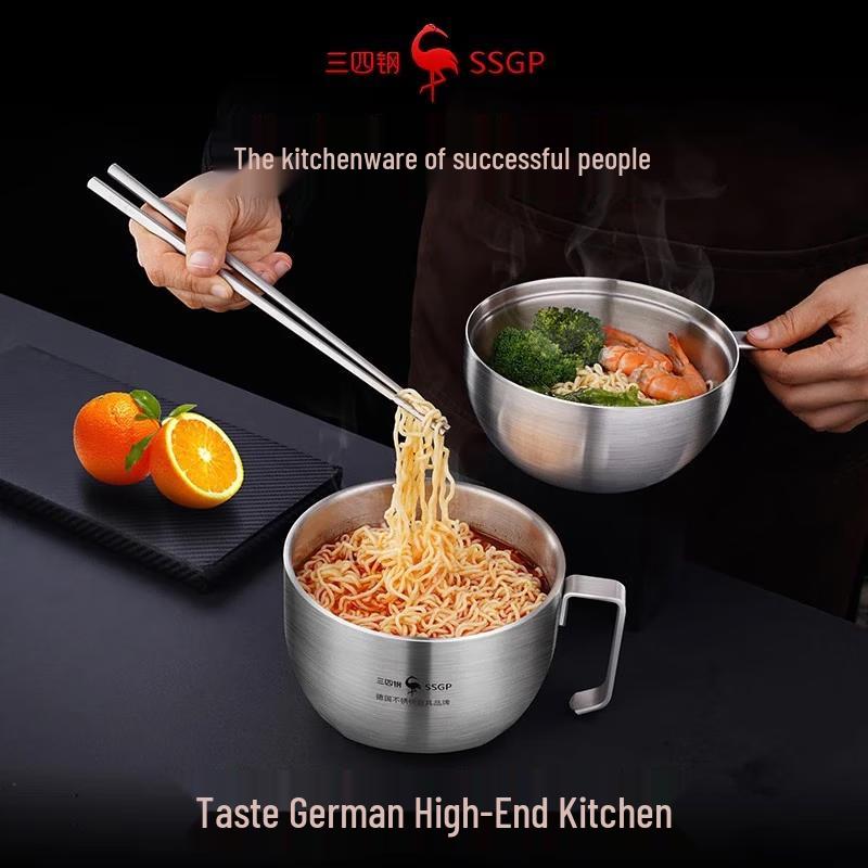Stainless Steel Insulated Lunch Bowl with Handle