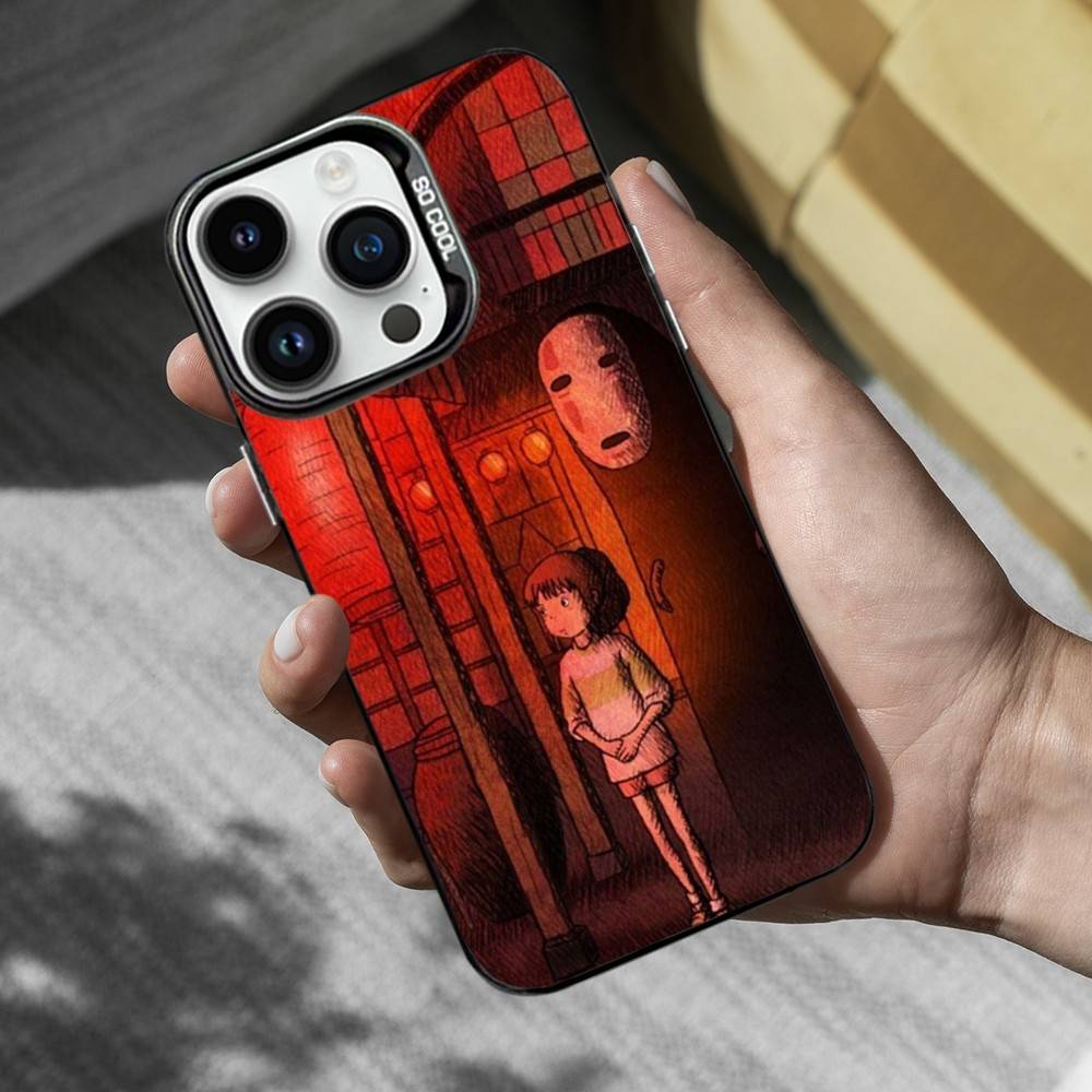 

Ctue S-Spirited A-Away Anime Phone Case For iPhone 16,15,14,13,12,11,Mini,Pro,MAX Black Matte Shockproof Cover iPhone12mini