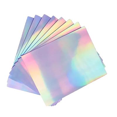 Druckbares Holografisches Farb-Vinyl-Aufkleberpapier A4-Größe 210*297mm Selbstklebend Wasserdicht Klebrige Folie für Tintenstrahl-Laserdrucker