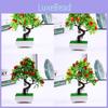 Plastic Faux Flower Pot Plant With Creative Fruit Accents For Office Display