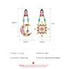 2PC Women's Fashion Design Star Moon Earrings Zircon Accessories Suitable for Date, Party, Festival Gifts