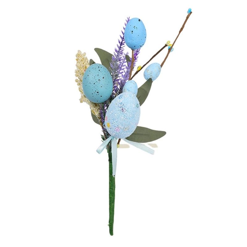 Efficient Spring Festival Eggs Artificial Flower Bouquets Bright Home Office Easters Celebration Decoration