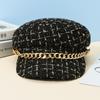 Künstlerhut Herbst Für Damen Koreanischer Stil Damen Schirmmützen Kappe Achteckige Kappe Malerhut Karierter Baskenmütze