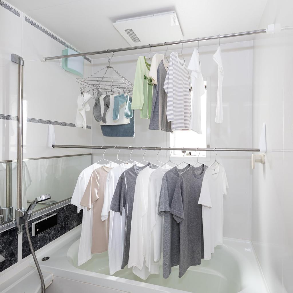 Sekisui Jushi Shoji YMM-1TP Bathroom Magnetic Clothes Drying Rack