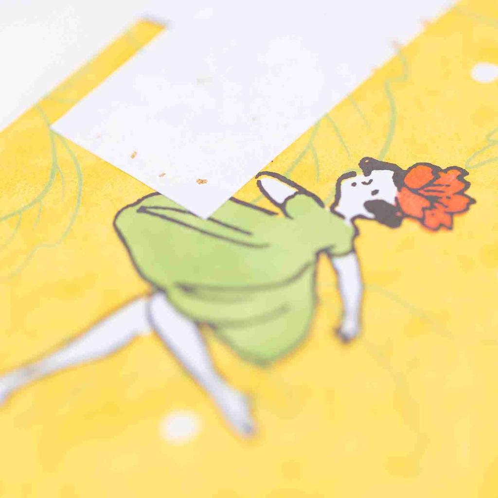 Haibara Red Stamp Book and Insect Masukoeri x Haibara Collaboration Product Flower and Insect Arabesque (Flower Arabesque)