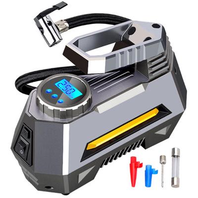 Přenosný vzduchový kompresor Pneumatika Pumpa na pneumatiky automobilu s digitálním tlakoměrem (150 Psi 12V DC) Jasná nouzová svítilna