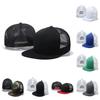 New Simple Adjustable Unisex Mesh Flat Brim Baseball Caps Hip Hop For Men Snapback Trucker Cap Women Casual Shade Dad Hat