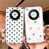 For Honor X9c X9b X9a X8a X8b X8c X7a X7b X7c X7d X6a Heart Love Phone Case Non-Yellowing Transparent Clear Cover Silicone Back