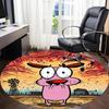 1pc COURAGE The Cowardly Dog Office Round Area Rug, Under Office Chairs Bedroom Living Room Home Decor, Room Decoa1016125