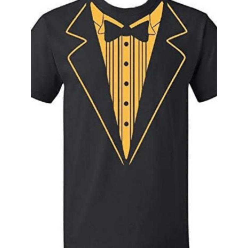 

Men s Tuxedo Printed Short Sleeve T-Shirt S чорний