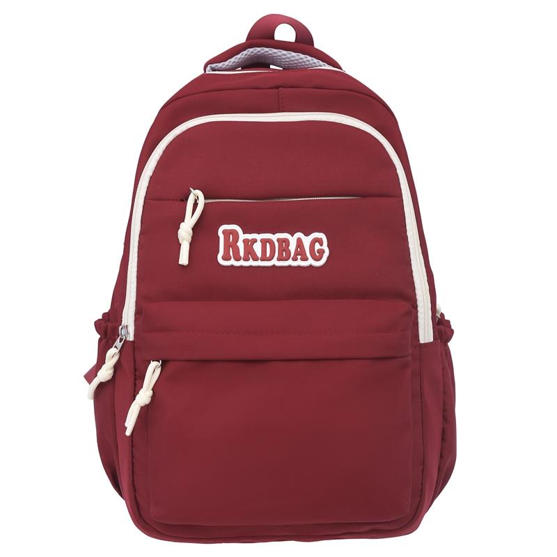 

Школьный рюкзак для учеников 3-6 классов, женский рюкзак большой вместимости в стиле колледжа, мужской рюкзак красный