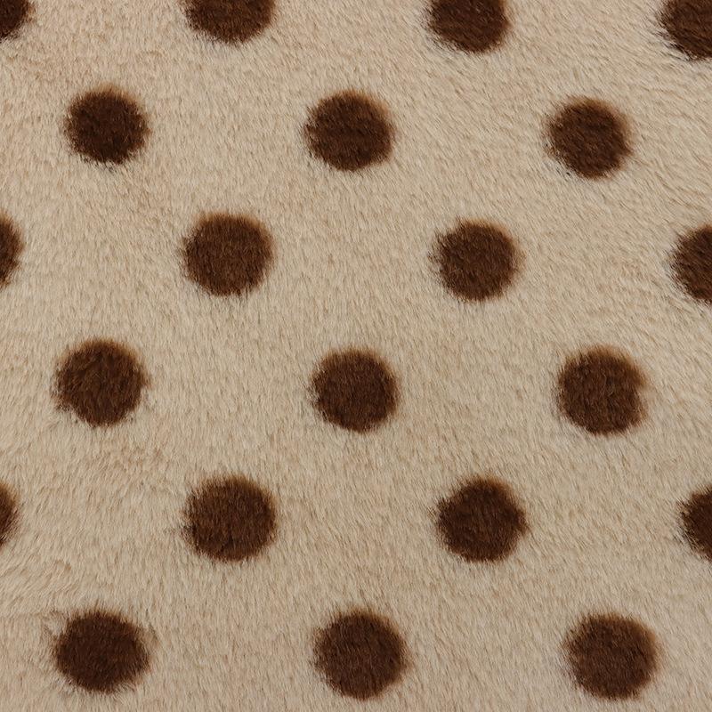 0.5/1/2 Yards Imitation Rabbit Fur Dot Printed Fabric for Soft Plush Dolls Pet Beds Hats Home Wear Handmade DIY Sewing Fabrics