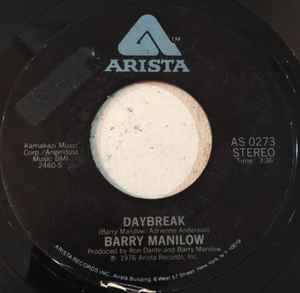 

7inch Record BARRY MANILOW - Daybreak AS0273 Arista 1976 US Rock Used