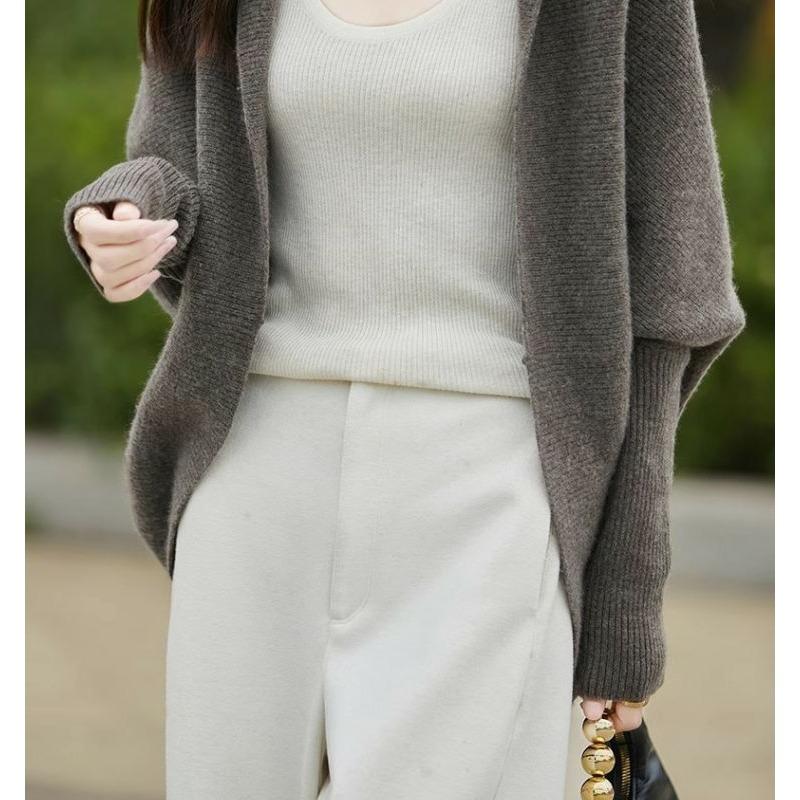 Design Women S Loose Knit Cardigan Batwing Sleeve Shawl Sweater