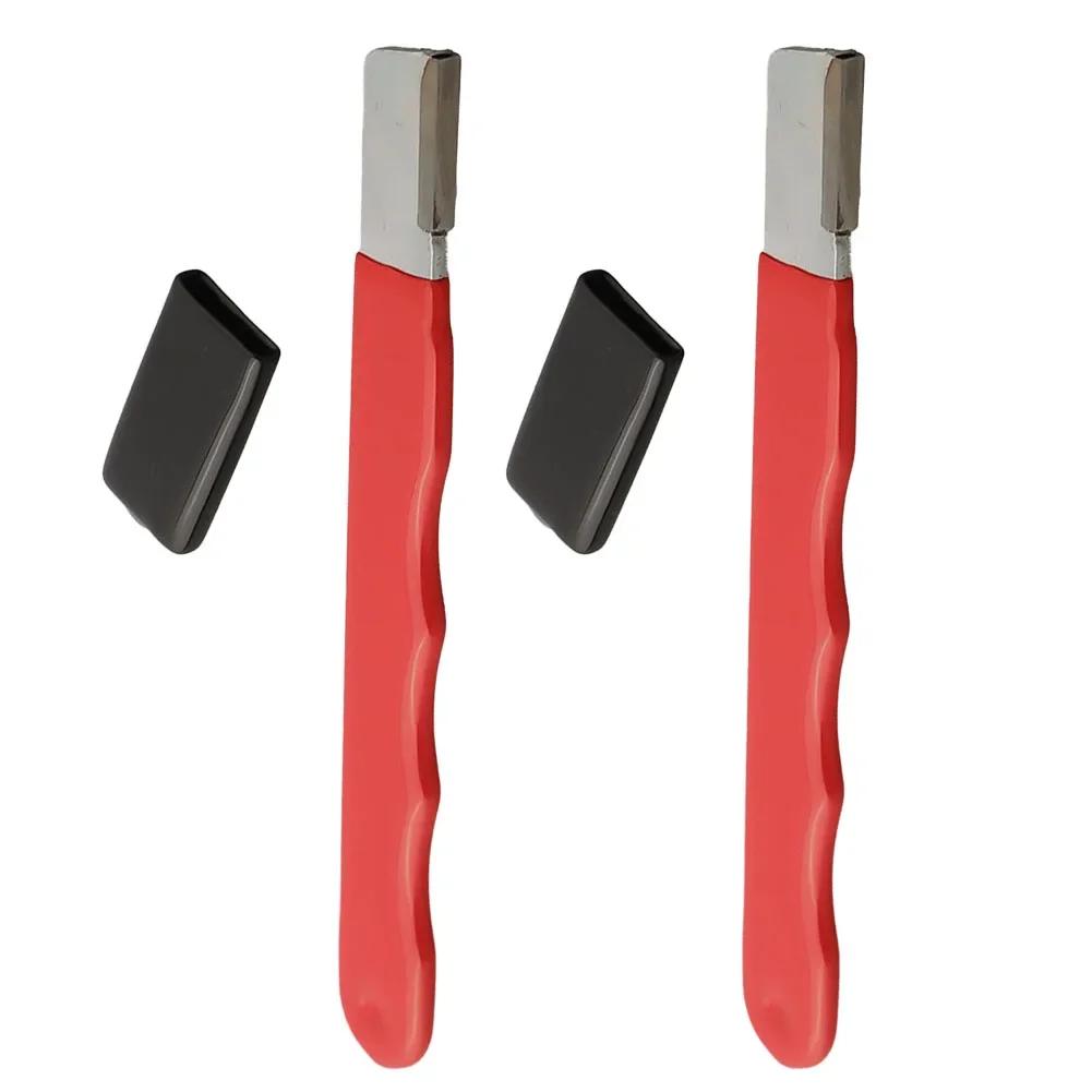 2pcs Pruning Sharpening Stone Scissors Sharpener Blade Grinding For Pruning Scissors Hand Tools Metal Mini With Lid Pocket