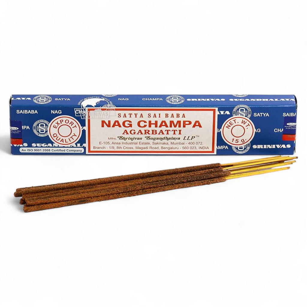 Satya Nag Champa Incense Sticks Hand Rolled Aromatherapy For Meditation Relaxation 3 Pack (15gm Each)