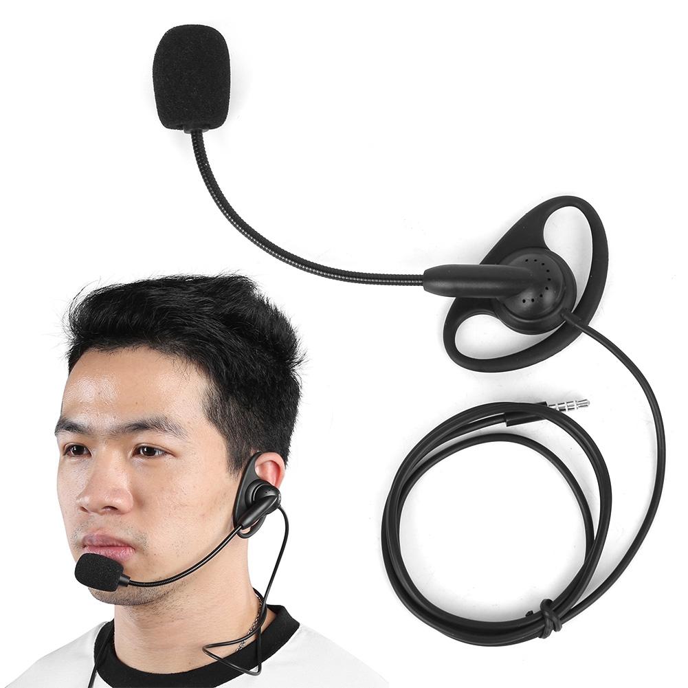 3.5mm Ear Hook Two Way Radio Earphone Bluetooth Wired Intercom Headset for V6 V4 Motorcycle