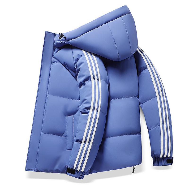 Winter Drei-Streifen Amerikanische Baumwolljacke für Herren, Lässig und Vielseitig Verdicktes Baumwolljacken-Oberteil