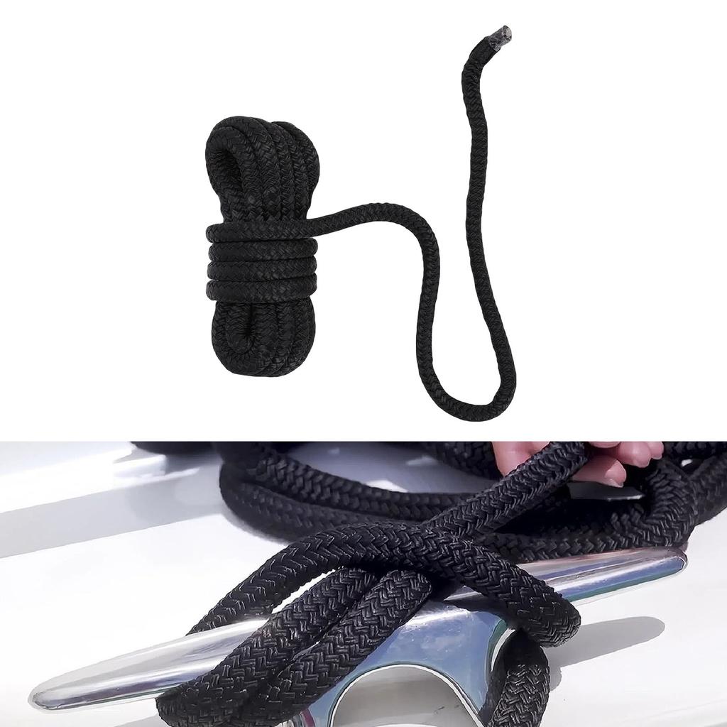 Boat Dock Line Double Weaving Nylon Boat Rope for Docking with 12in Marine Grade High Strength Mooring Rope 1Celsius2 Inch X15 Ft