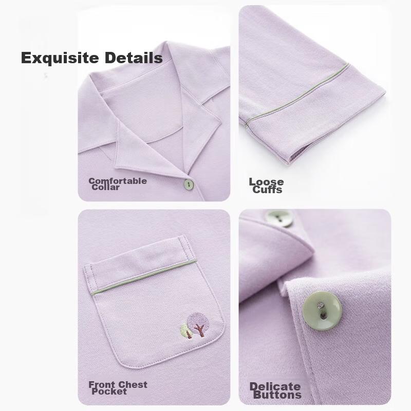 Pajamas XUEXIMAN 2026 100% Pure Cotton Cardigan