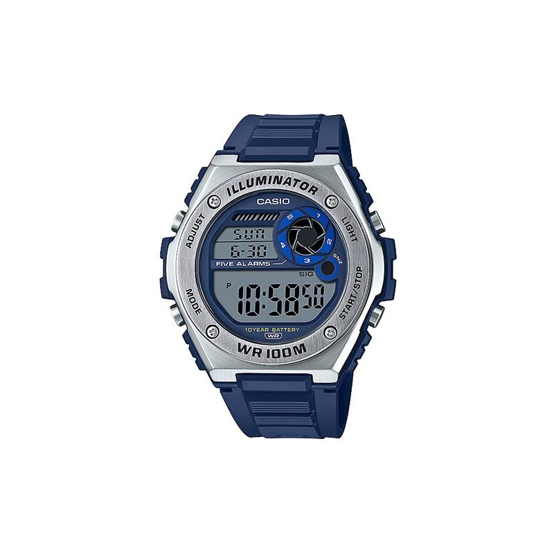 Casio YOUTH Series-Disc Digital Display 100 Meters Waterproof Quartz Movement Resin Strap Japanese and Korean Watch Men s Watch Gray Dial MWD-100H-2A серый