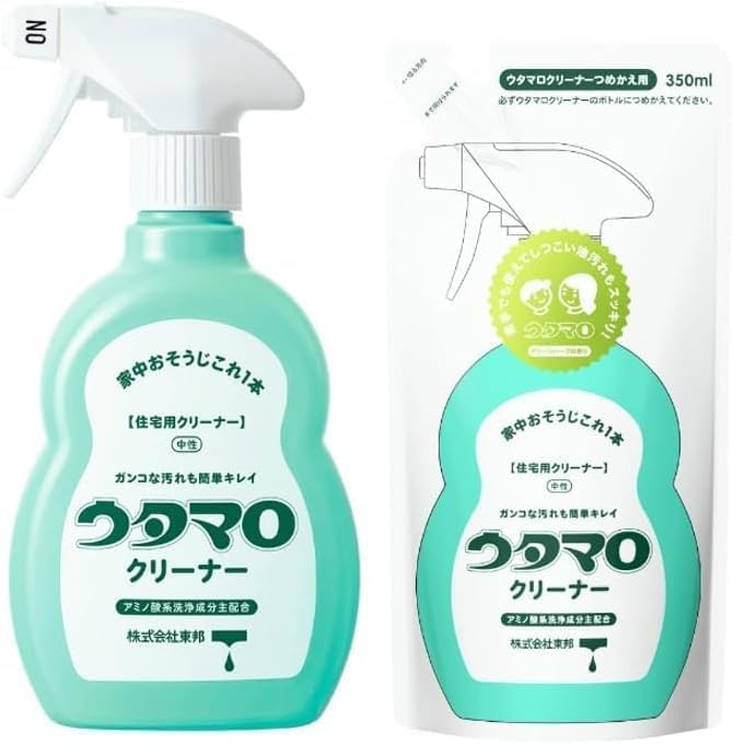 Toho Utamaro Cleaner Main Body 400ml 1 Refill 350ml Set Original Pocket Tissue Included