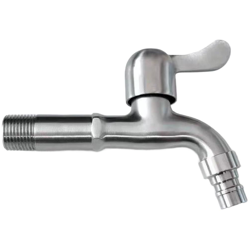 Faucet Stainless Steel Quick Open Faucet High Temperature Resistant Extended Water Tap For Garden Home Bathroom Kitchen Replace