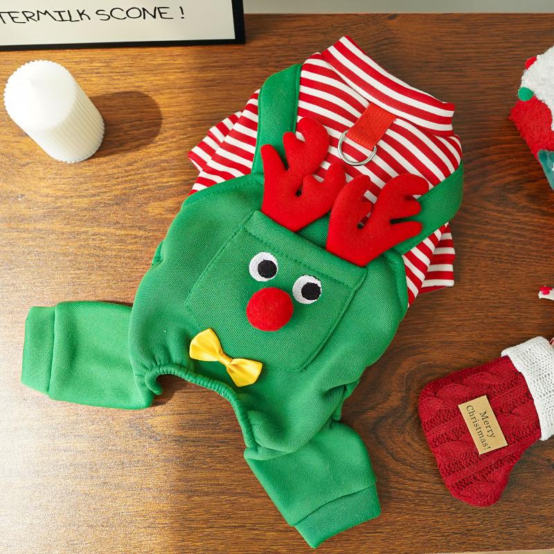 Christmas Dog, Cat, Pet Cat Clothes, Dog Supplies, Elk, Teddy, Bichon Frise, Four-legged Coat, Vest