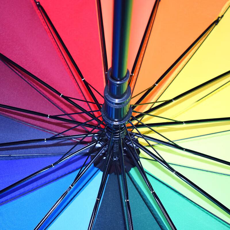 Rainbow Stripe Straight Umbrella