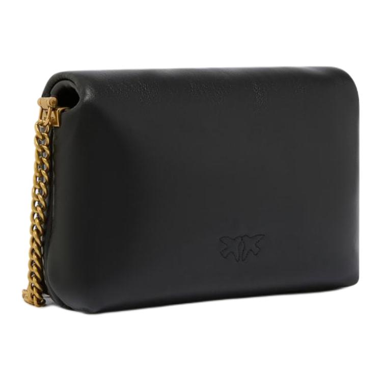New PINKO Baby Love Sheepskin Crossbody Bag, Shoulder Bag Women's Black 101584-A10F-Z99B