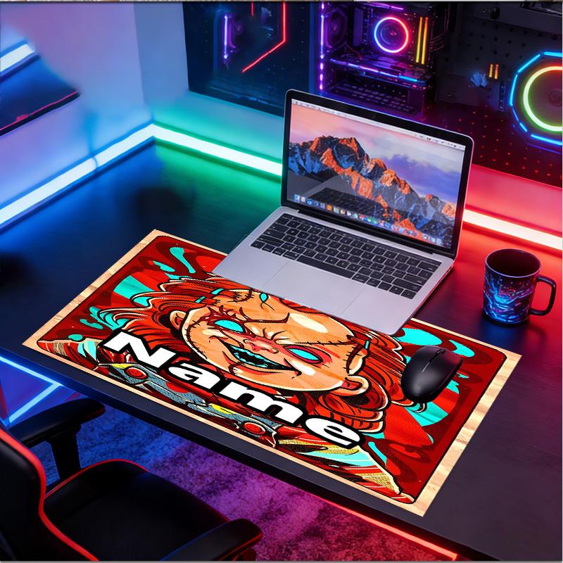 Tappetino per Mouse Personalizzato con Nome e Motivo Film Horror, Tappetino da Scrivania per Laptop PC, Tappetino Decorativo da Scrivania per Tastiera di Casa, Regalo