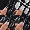 120Pcs/setmilky White Generous Nail Art Nail Art Piece, Almond Nail Piece, Advanced Medium Ladder Nail Removable Nail Piece