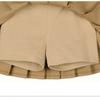 Olivean Modern Folding Pleated Skirt  Beige 