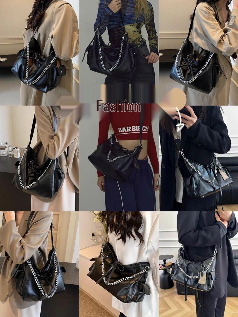 Black Warrior 2025 Women's Genuine Leather Biker Messenger Tote