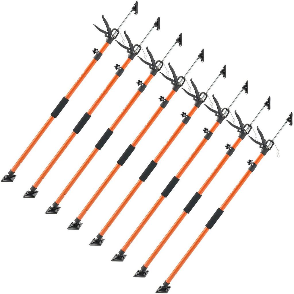 Cabinet Jack Support Pole, 8-Pack, 116-290 Cm Steel Telescopic Quick Support Rod, Adjustable 3rd Hand System Up To 70 Kg Capacity for Installing