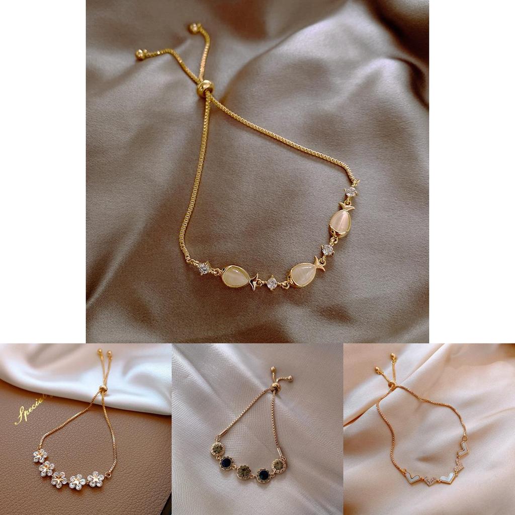 Flower Jewelry Hand Chain With Cubic Zirconia For Women Gift Occasion