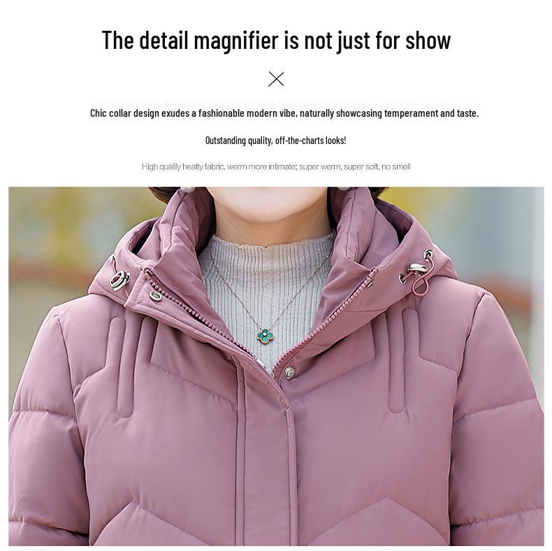 2025 New Style Mid-length Thickened Down Jacket for Middle-aged and Elderly Women - Age-Reducing, Stylish, Plus Size Winter Coat