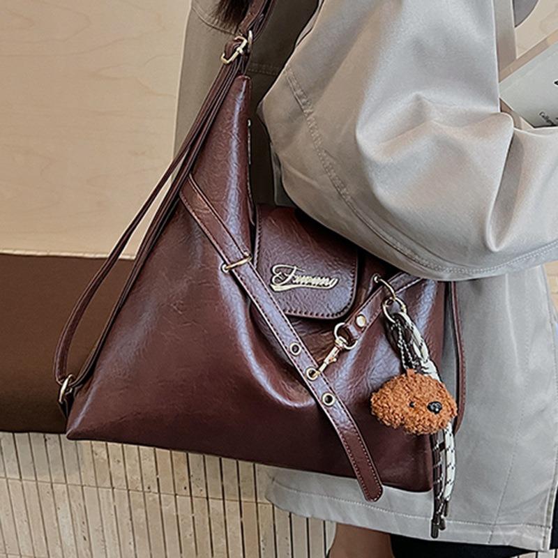 Retro Large-capacity Bag Women's Autumn New Shoulder Bag Multi-functional Messenger Bag Student Commuter Backpack