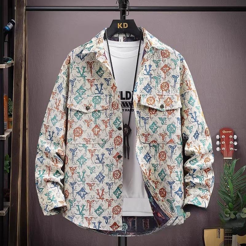 Trendy Men's Full Print Casual Jacket for Spring and Autumn 2025