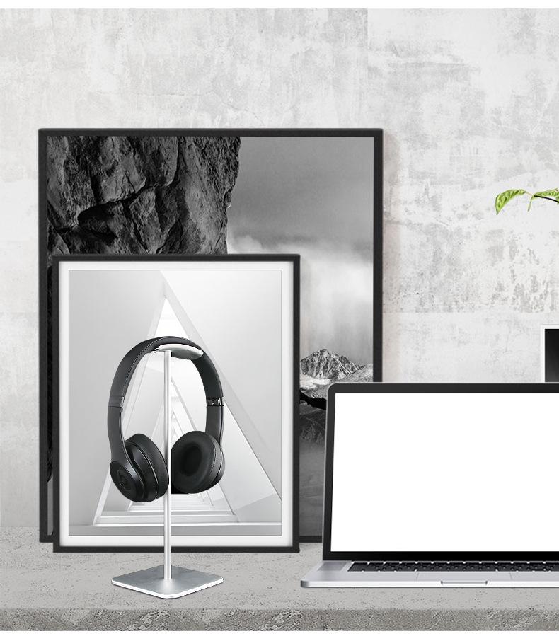 Aluminum Alloy Over-Ear Headphone Stand & Universal Hook