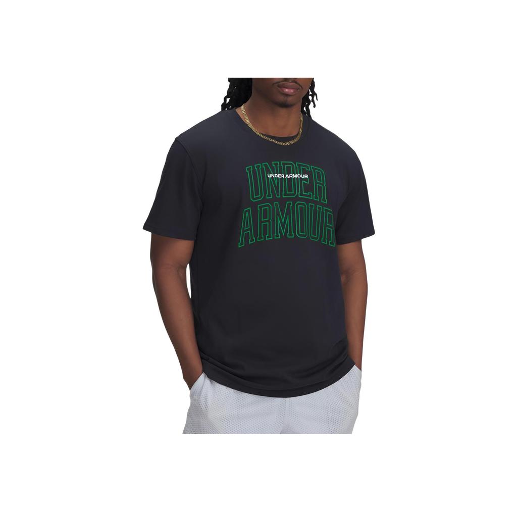 Under Armour Varsity Mix Moisture Wicking Trendy Comfortable Versatile Simple Short Sleeve T-Shirt Men Tops Black 6001858-001