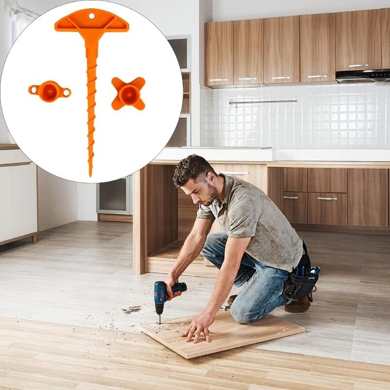 High Visibility Orange Caulk Guns Nozzle Cleaner Helical Design Plastic Construction Multi Purpose Unclogging Tool