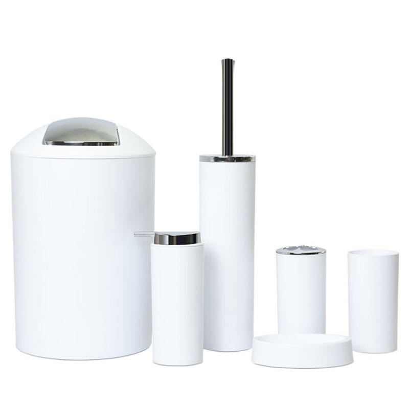 Badezimmer-Mülleimer, Toilettenbürste, Seifenschale, Zahnbürstenhalter