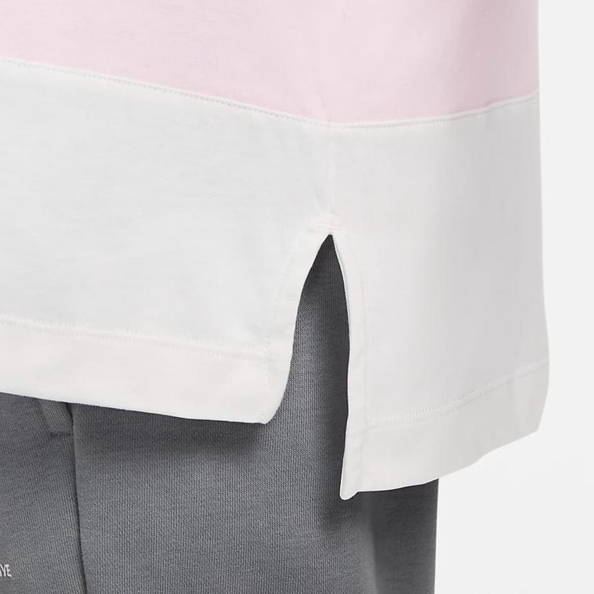 Nike Sportswear Color Block Short Sleeve Polo Shirt Men Tops Foam-Pink FN3694-125