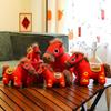 Red Horse Plush Toys Letter Print Zodiac Pony Figurine Good Luck New Year Mascot  Chinese New Year