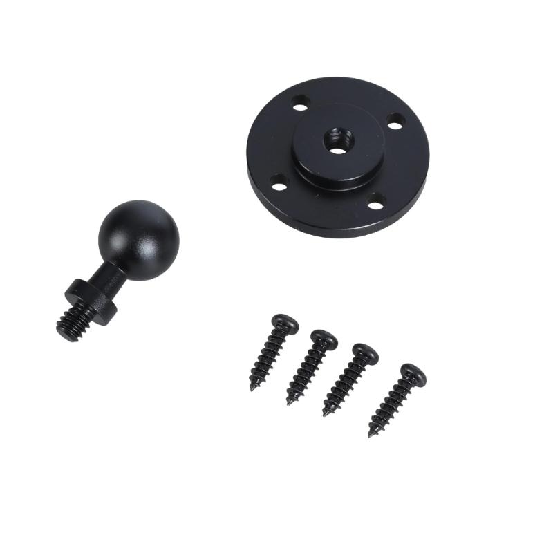 Universal Ball Head Mount Base 17mm Ball Head to 1/4inch Male Adapter with Screw Aluminum Ball Head Adapter Bracket Base