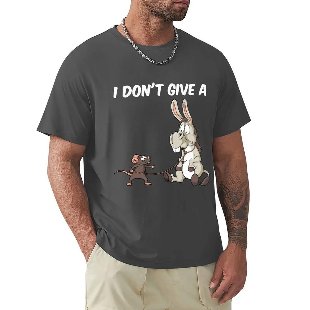 I Dont Give A Rats Ass Vintage Gift Men's T-Shirt Summer Cotton Short Sleeve O-Neck Unisex T Shirt New