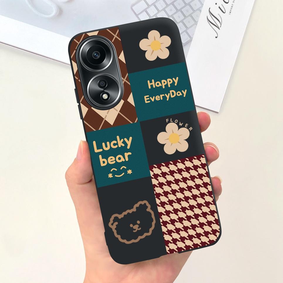 For Oppo A58 4G Back Cover Beauty Flower Girl Fashion Jelly Phone Case For Oppo A58 4G CPH2577 OppoA58 A 58 Coque Etui Soft TPU